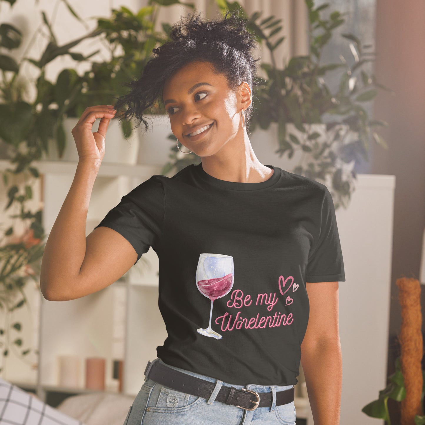 Be my Winelentine Valentine Funny Short-Sleeve Unisex T-Shirt